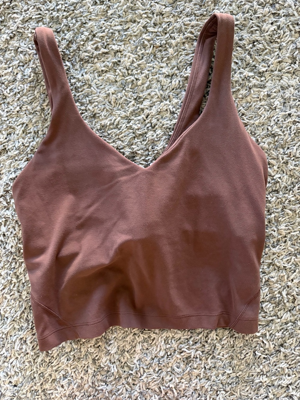lululemon athletica Rust Brown Scoop V-Neck Crop Top